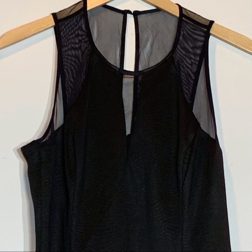 EUC Guess Black Illusion Back Textured Dress - Picture 2 of 8